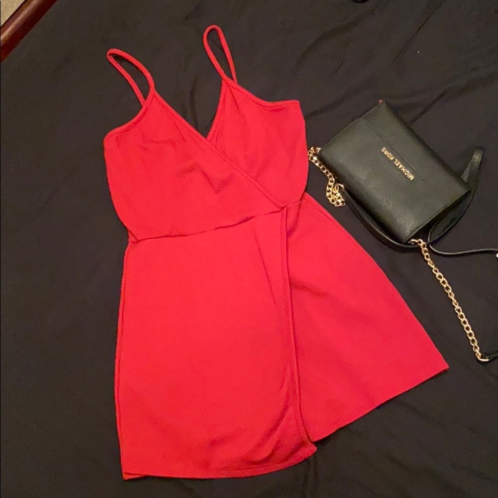 Fashion Nova Romper / Red